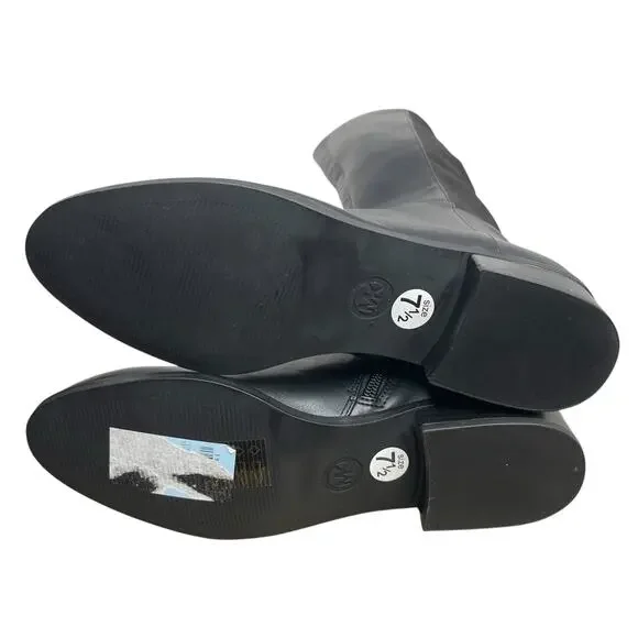 Michael Kors Bromley Flat Boots Faux Leather over the knee women’s 7.5 New - Picture 10 of 14